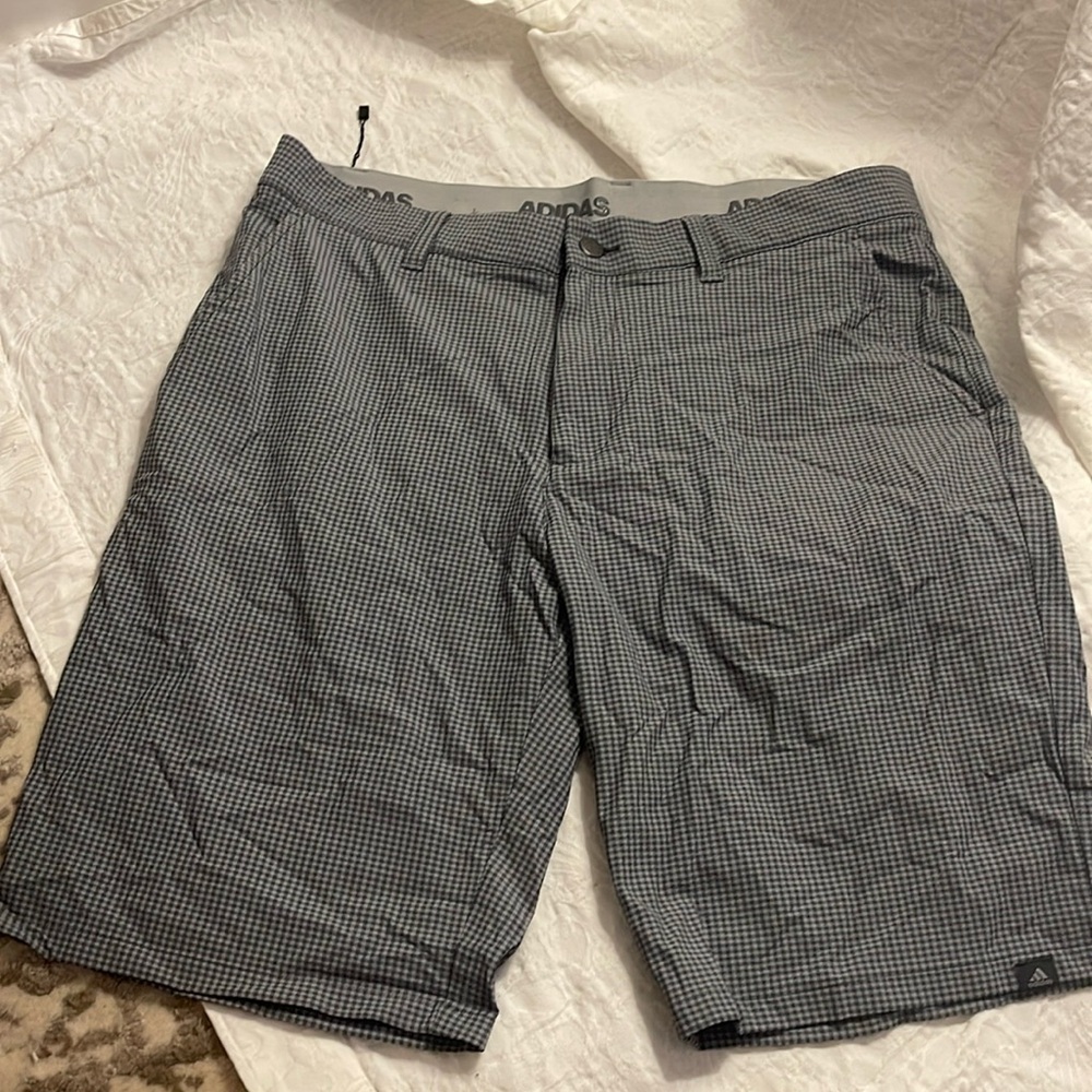 Adidas men's shorts size 34 blue gray print